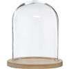 Atmosphera Cupola in vetro, Ø 23 cm, su base in legno