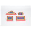 TickiT Set di giochi con stampi in legno TickiT - giocattolo architetto arcobaleno - 28 pezzi