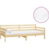 vidaXL Letto da giorno con materasso 90x200 cm in legno di pino massiccio