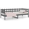 vidaXL Letto da giorno grigio 90x200 cm in legno di pino massiccio