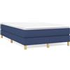 vidaXL Struttura letto Boxspring blu 120x200 cm in tessuto