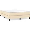 vidaXL Struttura letto senza materasso crema 140x190 cm in tessuto