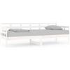 vidaXL Letto da giorno in pino massiccio bianco 80x200 cm