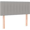 vidaXL Testiera grigio chiaro 100x5x78/88 cm in tessuto