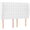 vidaXL Testiera con orecchie Bianca 147x23x118/128 cm Pelle finta