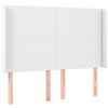 vidaXL Testiera con orecchie Bianca 147x16x118/128 cm Pelle finta