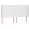 vidaXL Testiera con orecchie Bianca 163x16x118/128 cm Pelle finta