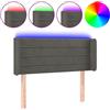 vidaXL Testiera LED grigio scuro 83x16x78/88 cm Velluto