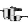 WMF Perfect One Pot Schnellkochtopf-Set, 22 cm, 6,5 und 3,0 Liter 1512001166 4000530725158