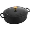 BALLARINI BELLAMONTE Cast iron pot oval 4.5 ltr black