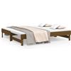 vidaXL Letto da giorno allungabile marrone miele 2x(75x190) cm in legno di pino massiccio