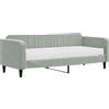 vidaXL Letto da giorno con materasso grigio chiaro 90x200 cm in velluto
