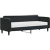 vidaXL Divano letto con materasso Nero 80x200 cm Velluto