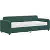 vidaXL Divano letto con materasso Verde scuro 80x200 cm Velluto