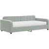 vidaXL Divano letto con materasso Grigio chiaro 100x200 cm Velluto