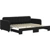 vidaXL Divano letto estraibile nero 90x200 cm Velluto