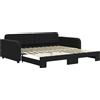 vidaXL Letto da giorno allungabile nero 100x200 cm in velluto