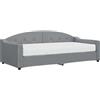 vidaXL Divano letto con materasso Grigio chiaro 90x200 cm Tessuto