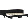 vidaXL Divano letto estraibile nero 90x200 cm Velluto