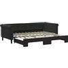 vidaXL Divano letto estraibile nero 90x200 cm Velluto