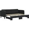 vidaXL Divano letto estraibile nero 90x200 cm Velluto