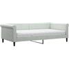 vidaXL Divano letto con materasso Grigio chiaro 100x200 cm Velluto