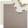Eyepower Tappetino per puzzle Tappetino per sport Tappetino montato con bordo 90 x90x2,5 cm Tappetino reversibile Beige-marrone