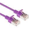 ACT Purple 0,5 metri LSZH U/FTP CAT6A cavo patch slimline per datacenter senza strappi con connettori RJ45 (DC7300)