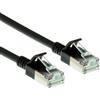 ACT Black 7 metri di cavo patch slimline per datacenter LSZH U/FTP CAT6A senza strappi con connettori RJ45 (DC7907)
