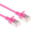 ACT Rosa 2 metri LSZH U/FTP CAT6A cavo patch slimline per datacenter senza strappi con connettori RJ45 (DC7402)