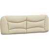 vidaXL Cuscino per testiera "Hvar" crema 160 cm in tessuto