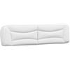 vidaXL Cuscino per testiera bianco 200 cm in Pelle finta