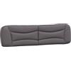 vidaXL Cuscino per testiera grigio 200 cm in Pelle finta