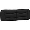 vidaXL Cuscino per testiera nero 160 cm in Pelle finta