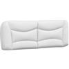 vidaXL Cuscino per testiera bianco 120 cm in Pelle finta