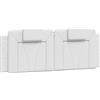 vidaXL Cuscino per testiera bianco 120 cm in Pelle finta