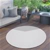 Paco Home Tappeto per interni ed esterni a trama piatta monocolore moderno resistente alle intemperie per terrazza cucina fantasia monocolore dimensioni 200 cm rotondo