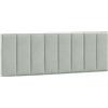 vidaXL Cuscino per testata grigio chiaro 120 cm in velluto