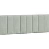 vidaXL Cuscino per testata grigio chiaro 140 cm in velluto