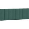 vidaXL Cuscino per testiera in velluto verde scuro 120 cm