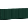 vidaXL Cuscino per testiera in velluto verde scuro 140 cm