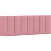 vidaXL Cuscino testiera "Hanko" Rosa 120 cm Velluto