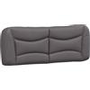 vidaXL Cuscino per testiera grigio 120 cm in Pelle finta