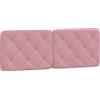 vidaXL Cuscino per testiera rosa 120 cm in velluto