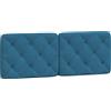vidaXL Cuscino per testiera blu 140 cm in velluto