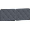vidaXL Cuscino per testata grigio scuro 120 cm in velluto