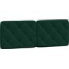 vidaXL Cuscino per testiera in velluto verde scuro 120 cm