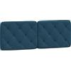 vidaXL Cuscino per testiera blu 120 cm in velluto