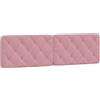 vidaXL Cuscino per testiera rosa 180 cm in velluto