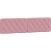 vidaXL Cuscino per testiera rosa 200 cm in velluto
